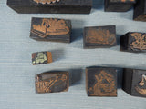 Lot of Copper-Faced Print Blocks