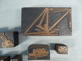 Lot of Copper-Faced Print Blocks