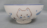 Cheng's Happy Blue Cat & Fish 8" Bowls - Set of 3