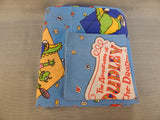 Vintage Dudley the Dragon Twin Sheet Set - 1 Pillowcase, 1 Fitted Sheet, 1 Flat Sheet