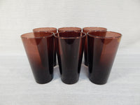 MCM Smoky Reddish Brown Tumblers - Set of 6