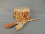 6" Handmade Wooden Drum