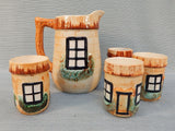 Postwar Japan Cottage Ware Pitcher and Cups Set