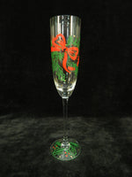 Lenox Christmas Champagne Flutes - Set of 4 - Very Good Condition