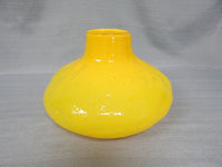 Vintage Yellow Cased Glass Vase