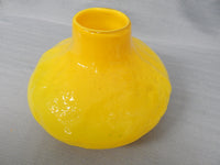 Vintage Yellow Cased Glass Vase