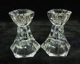 Pair of Mikasa Crystal Linear Candle Holders