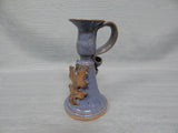 Glazed Stoneware Candlestick and Mug