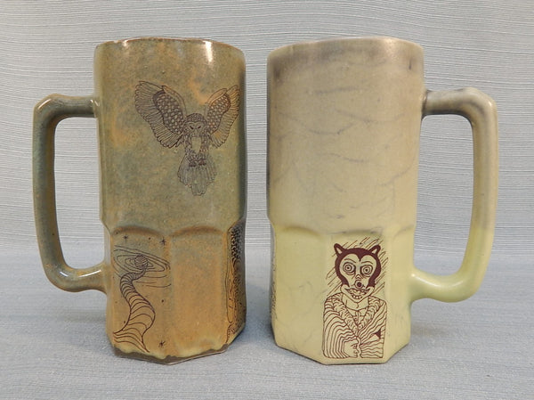 Pair of Large Mugs by Klayton Huff