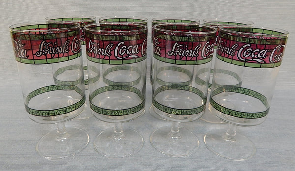 Coca-Cola Tiffany Stemmed Drinking Glasses - Set of 8