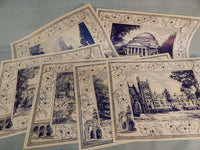 Duke University Landmarks Ink Drawings - Set of 6