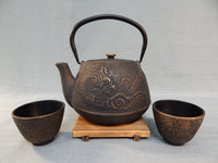 Japanese Cast Iron Royal Dragon Tea Set
