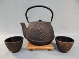 Japanese Cast Iron Royal Dragon Tea Set