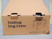 EveryYay Essentials Canvas Folding Dog Crate - Large, Gray - Brand New!