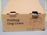 EveryYay Essentials Canvas Folding Dog Crate - Large, Gray - Brand New!