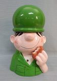 Vintage 1999 Beetle Bailey Ceramic Cookie Jar - Like New in Box