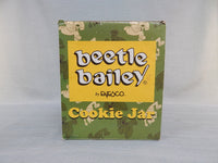 Vintage 1999 Beetle Bailey Ceramic Cookie Jar - Like New in Box