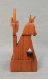 Donkey / Cowboy Wood Sculpture in the Style of Guillermo Kuhn Sanchez