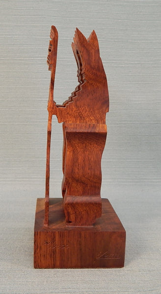 Guillermo Kuhn Sanchez Three Kings / Christ Wood Sculpture