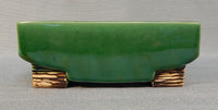 Pair of Rectangular Green McCoy Planters