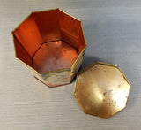 Vintage German Octagonal Tin
