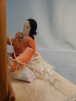 Native American Woman Weaving