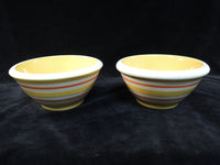 Terramoto Yellow and Orange Striped Bowls - Set of 5