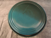 Turquoise Stoneware Casserole Dish with Lid