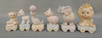 Precious Moments 1980s Animal Train for Ages Baby to 10 years - 11 Pieces