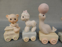 Precious Moments 1980s Animal Train for Ages Baby to 10 years - 11 Pieces