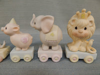 Precious Moments 1980s Animal Train for Ages Baby to 10 years - 11 Pieces