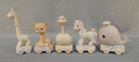 Precious Moments 1980s Animal Train for Ages Baby to 10 years - 11 Pieces