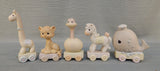 Precious Moments 1980s Animal Train for Ages Baby to 10 years - 11 Pieces