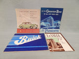 Vintage Automobile Sales Brochures - Mixed Lot of 4