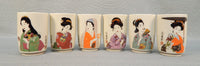 Set of 6 Portrait Teacups