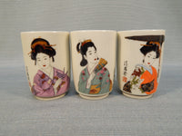 Set of 6 Portrait Teacups