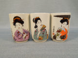 Set of 6 Portrait Teacups