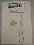 SoooHot Brushed Brass Shower Set