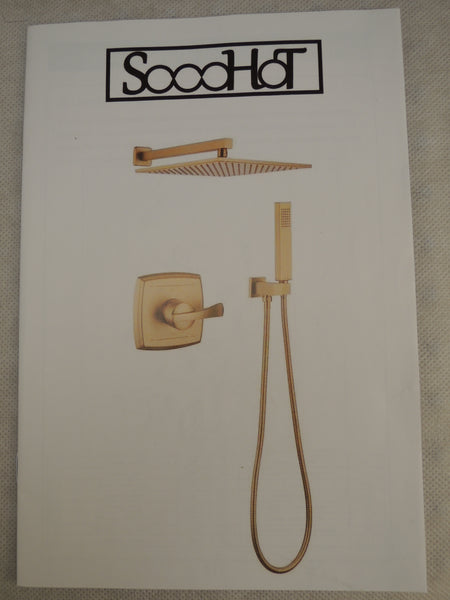 SoooHot Brushed Brass Shower Set