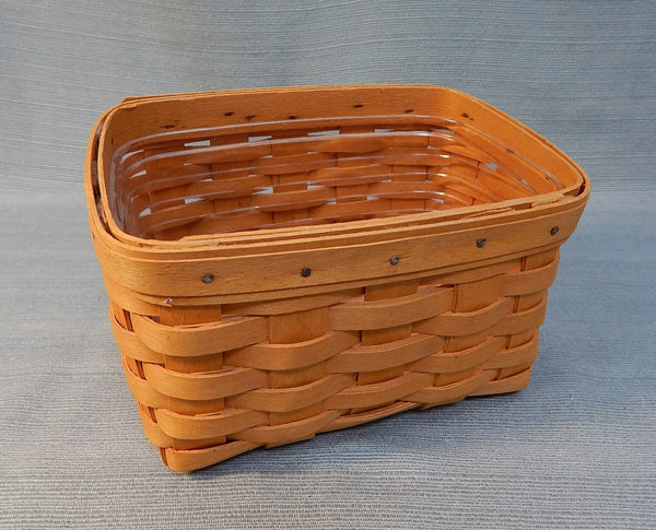 Small Slant Top Longaberger Basket with Liner