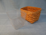 Small Slant Top Longaberger Basket with Liner