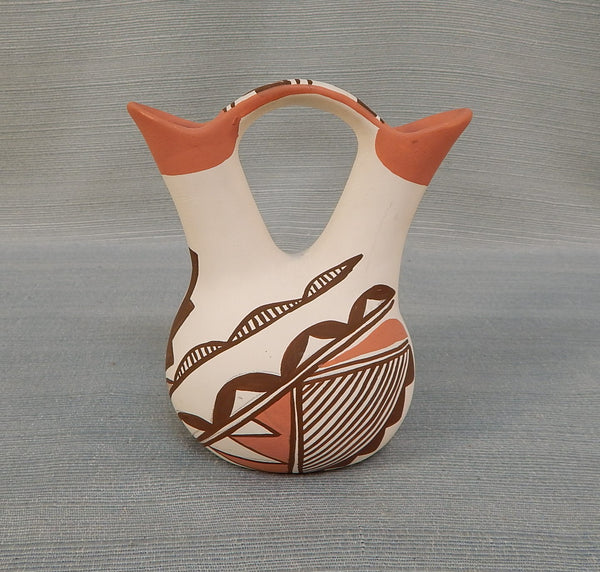 Isleta Pottery New Mexico Two-Spout Jug