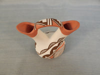 Isleta Pottery New Mexico Two-Spout Jug