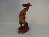 Chinese Wise Man Wood Figure