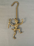 Solid Brass Devil Fireplace Damper Pull Hook