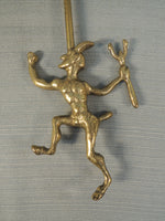 Solid Brass Devil Fireplace Damper Pull Hook