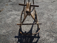 Charming Mid-Century Modern Wicker Rocking Horse