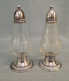 Silverplate and Crystal Salt & Pepper Shakers