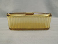 Federal Glass Amber Refrigerator Dish