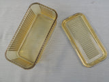 Federal Glass Amber Refrigerator Dish